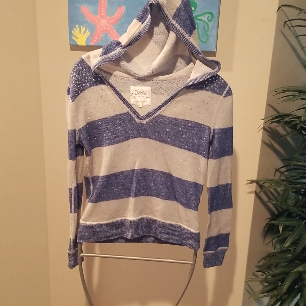 ❤️5for$12 Justice hooded sweater girls size 8